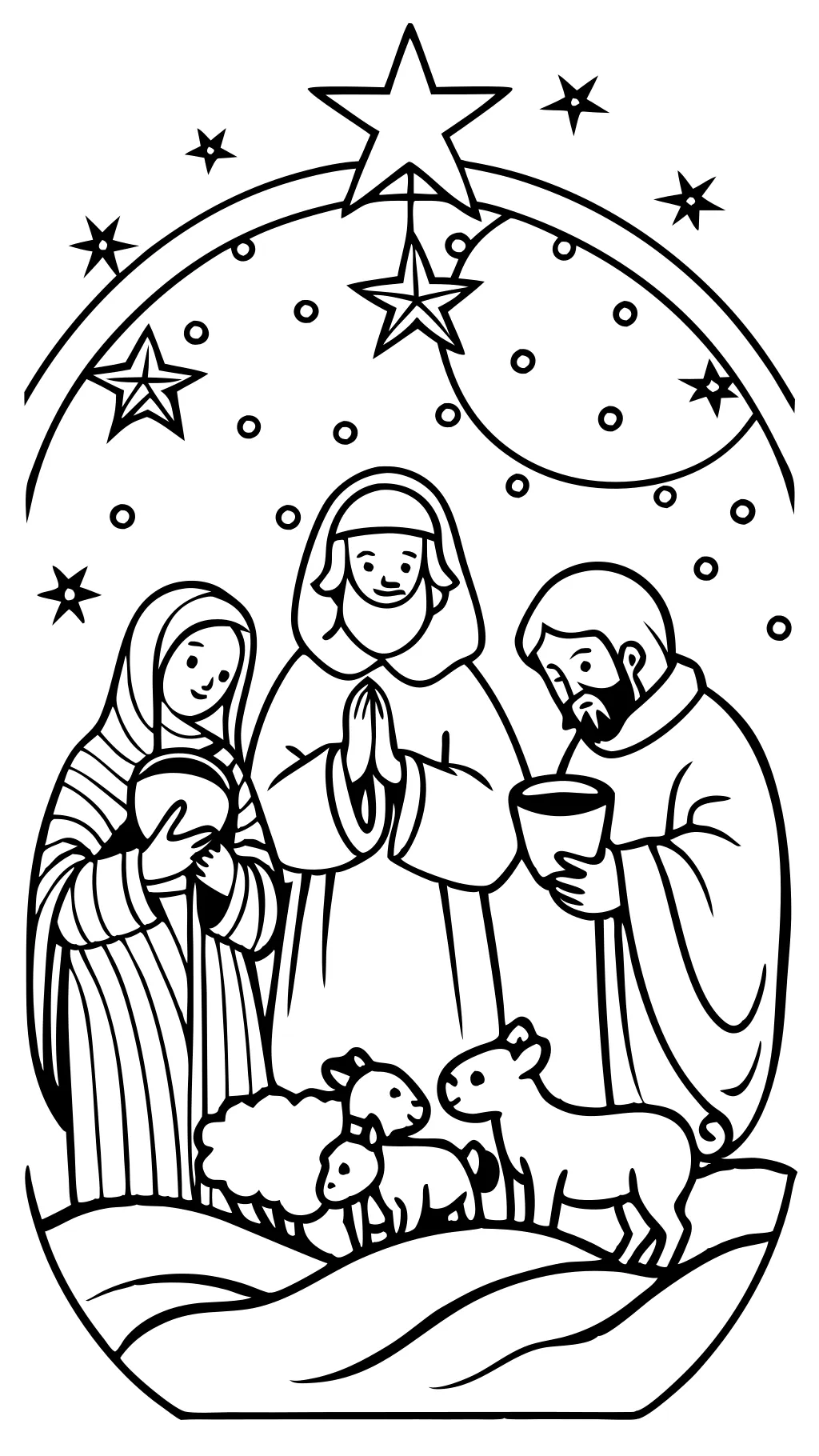 nativity coloring pages printable